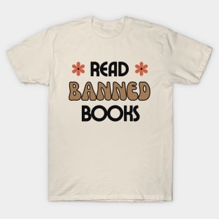 Read Banned Books Cute Retro Bookish Tee T-Shirt